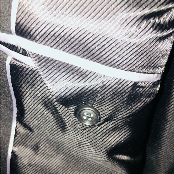 Men’s Joseph A Bank Topcoat Black Gently Used may be Twill Wool - Picture 7 of 8